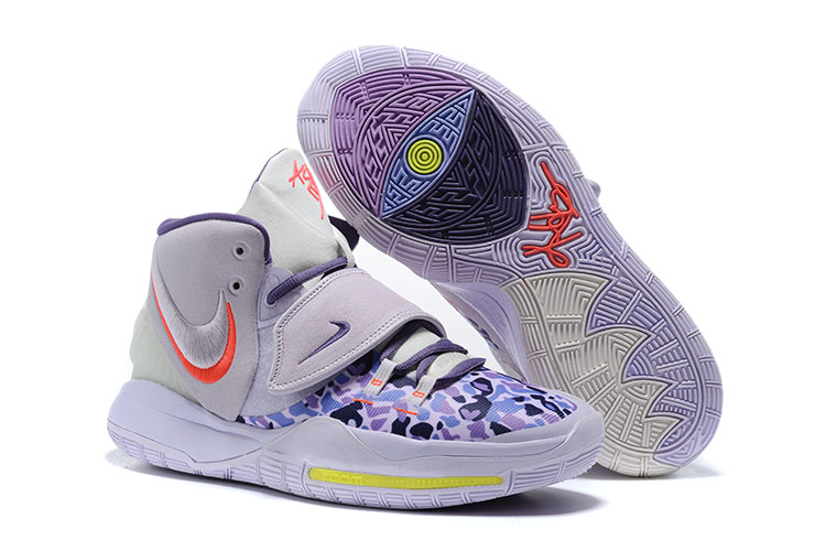 Women 2020 Nike Kyrie 6 Purple Blue Yellow Shoes